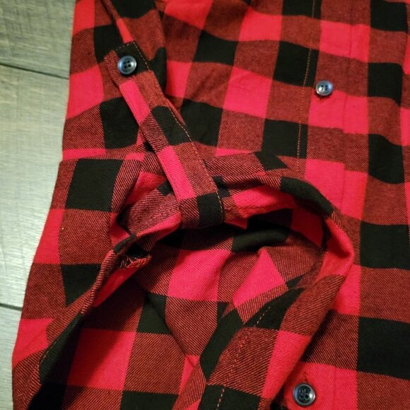 NWOT Matchstick button down buffalo flannel plaid shirt with roll up sleeve - Picture 5 of 9